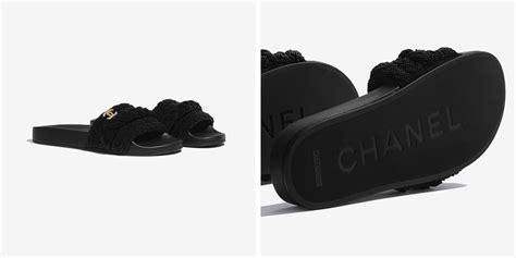 chanel pearl slides mules sandals